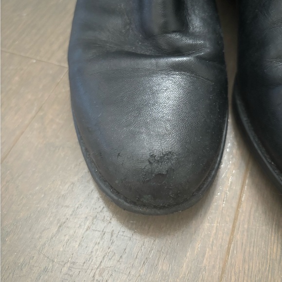 Stuart Weitzman black leather manlow boots - Picture 6 of 11